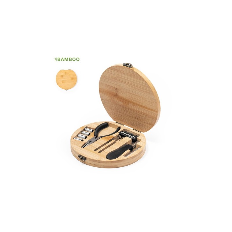 Set d'Outils Personnalisés Éco-responsables et Pratiques Rosen Matières : bambou