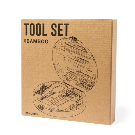 Set d'Outils Personnalisés Éco-responsables et Pratiques Rosen Matières : bambou livraison express 24h 48h