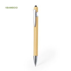 Stylet Bille Multifonction Éco-responsable Personnalisé Clixo Matières : bambou