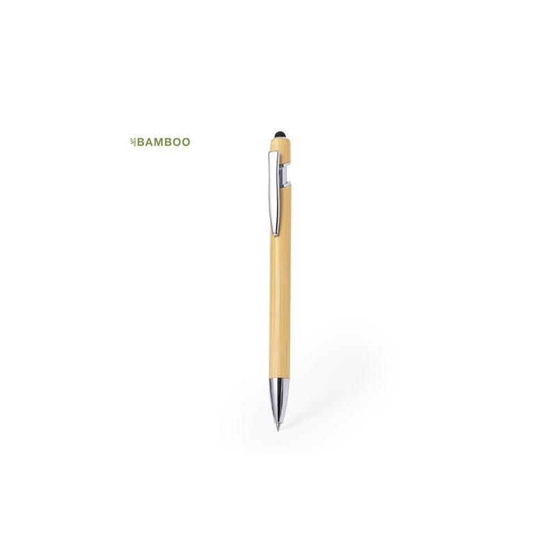 Stylet Bille Multifonction Éco-responsable Personnalisé Clixo Matières : bambou