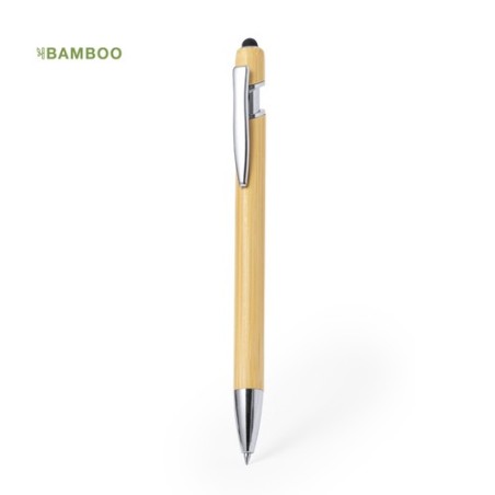Stylet Bille Multifonction Éco-responsable Personnalisé Clixo Matières : bambou