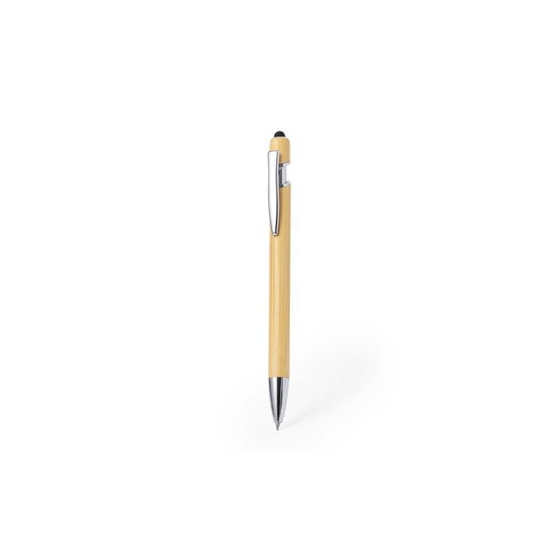 Stylet Bille Multifonction Éco-responsable Personnalisé Clixo Matières : bambou personnalisable avec votre logo