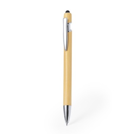 Stylet Bille Multifonction Éco-responsable Personnalisé Clixo Matières : bambou personnalisable avec votre logo