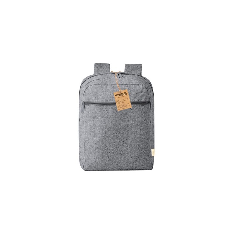 Sac à Dos Éco-responsable et Pratique de Vélo Personnalisé Hoblak Matières : coton recyclé Couleurs : noir cadeau entreprise pas