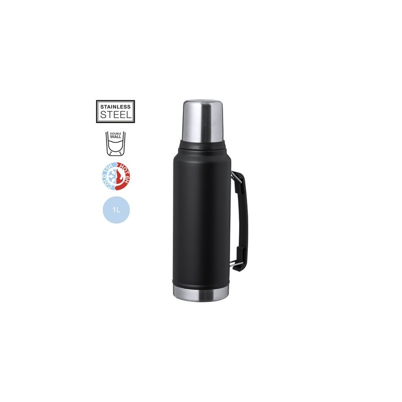 Bouteille Isotherme Élégante Personnalisée à Prix Abordable - Thermo Jokinen Matières : acier inoxydable Couleurs : noir personn