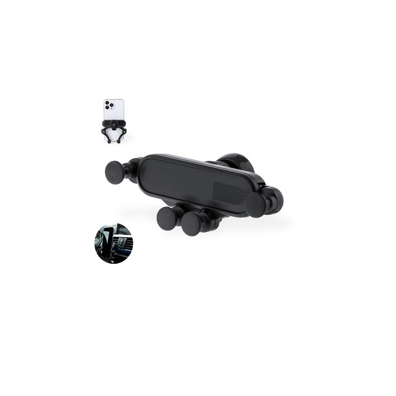 Support Ajustable Personnalisé pour Porte-Téléphone Auto - Vetel Couleurs : noir personnalisable avec votre logo