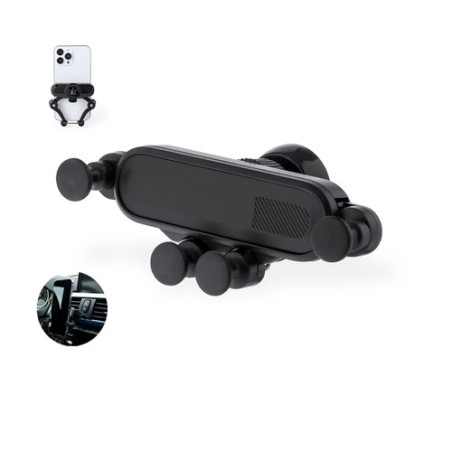 Support Ajustable Personnalisé pour Porte-Téléphone Auto - Vetel Couleurs : noir personnalisable avec votre logo