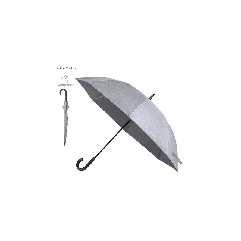 Parapluie Personnalisé Pratique - Dewey Matières : polyester Couleurs : gris personnalisable avec votre logo