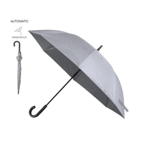 Parapluie Personnalisé Pratique - Dewey Matières : polyester Couleurs : gris personnalisable avec votre logo