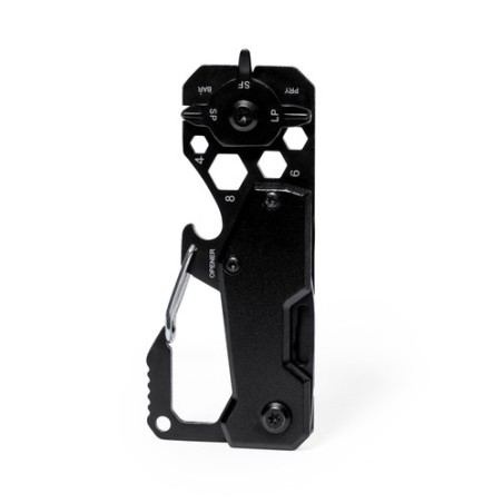 Outil Multifonction Pratique Personnalisé Valixia Matières : acier inoxydable Couleurs : noir cadeau entreprise pas cher