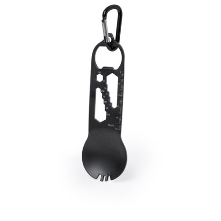 Outils Multifonctions Pratiques Personnalisés pas cher - Olexa Matières : acier inoxydable Couleurs : noir