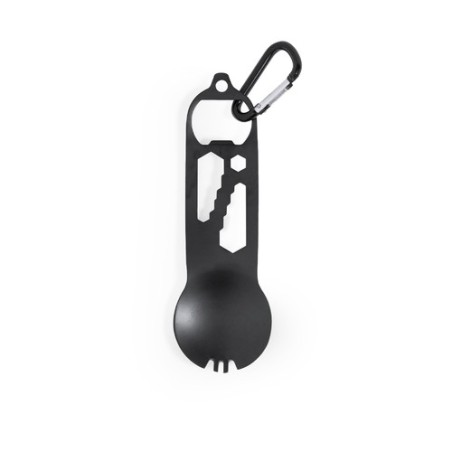 Outils Multifonctions Pratiques Personnalisés pas cher - Olexa Matières : acier inoxydable Couleurs : noir cadeau entreprise pas