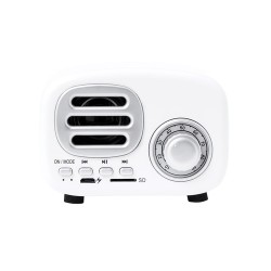 Haut-Parleur Bluetooth Vintage Personnalisé Économique - Florens Couleurs : blanc