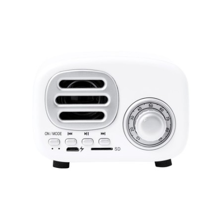 Haut-Parleur Bluetooth Vintage Personnalisé Économique - Florens Couleurs : blanc