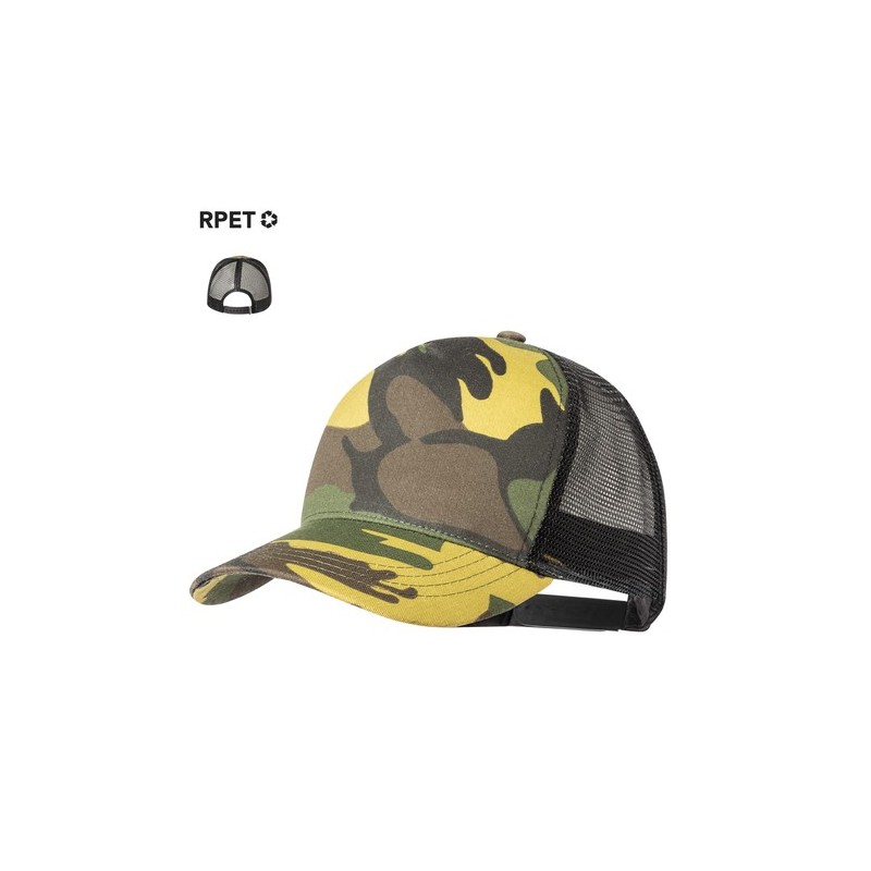 Casquette Éco-responsable Personnalisable - Pamper Matières : polyester recyclé Couleurs : camouflage goodies publicitaire événe
