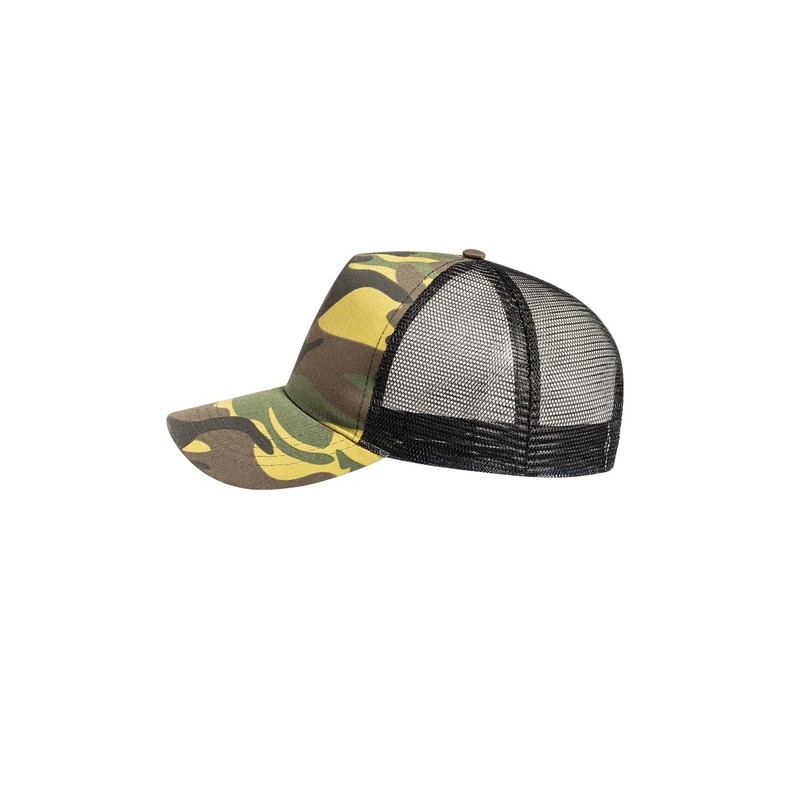 Casquette Éco-responsable Personnalisable - Pamper Matières : polyester recyclé Couleurs : camouflage cadeau collaborateur premi