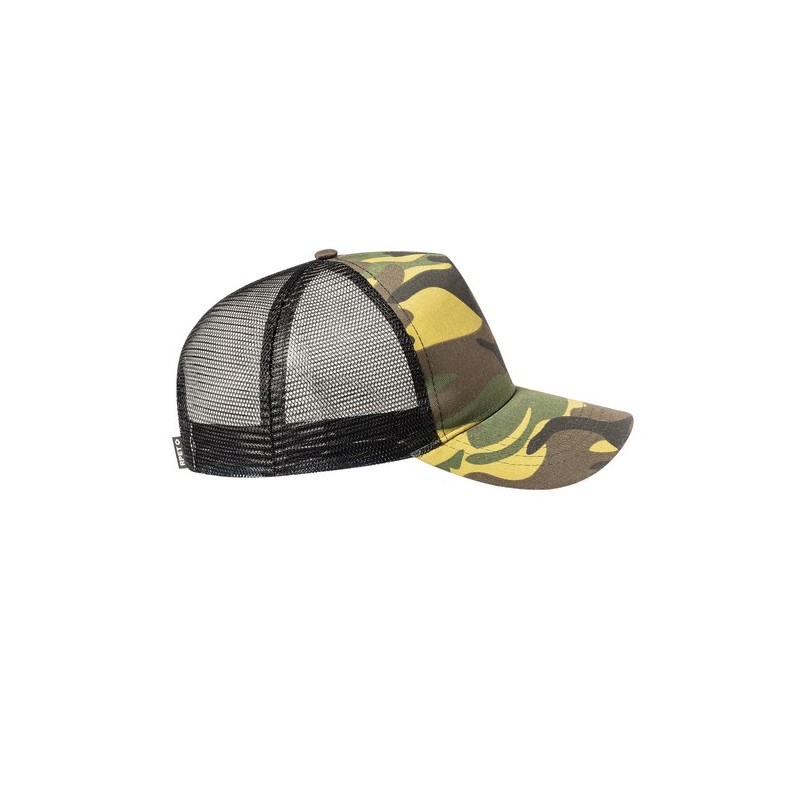 Casquette Éco-responsable Personnalisable - Pamper Matières : polyester recyclé Couleurs : camouflage accessoire événementiel un