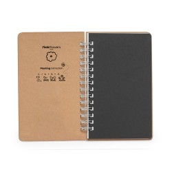 Cahier Éco-responsable Ensemencé Personnalisé Astrida Matières : carton Couleurs : naturel marquage laser ultra précis