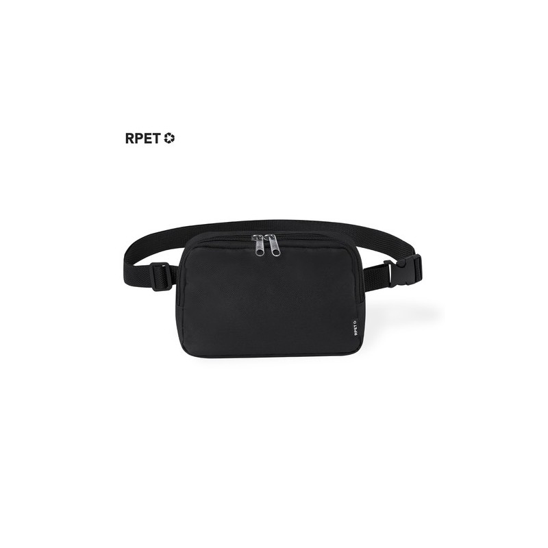 Sac Banane Éco-responsable Personnalisé en Polyester RPET Vexen Couleurs : noir Matières : polyester recyclé personnalisable ave