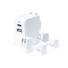 Adaptateur Personnalisé de Prises Idéal pour Vos Voyages Vlind Couleurs : blanc personnalisable avec votre logo