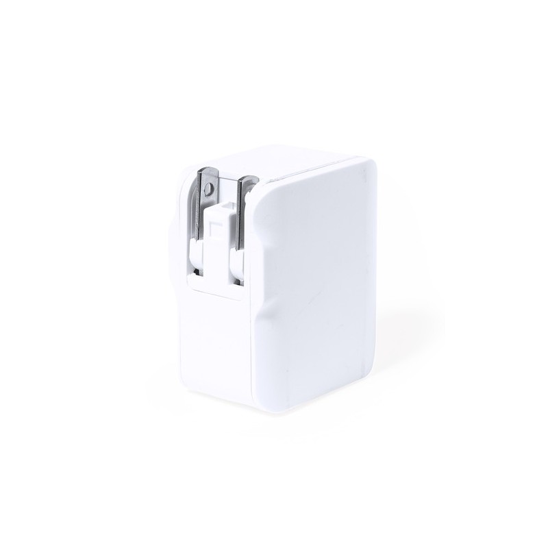 Adaptateur Personnalisé de Prises Idéal pour Vos Voyages Vlind Couleurs : blanc cadeau entreprise pas cher
