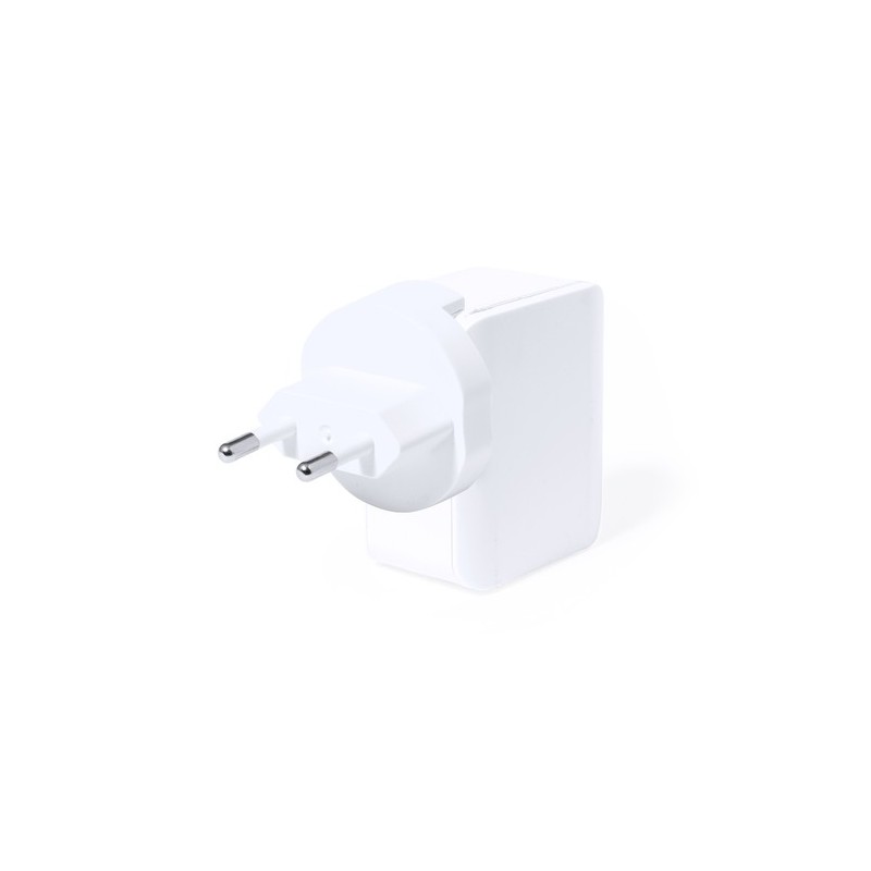 Adaptateur Personnalisé de Prises Idéal pour Vos Voyages Vlind Couleurs : blanc goodies publicitaire événementiel