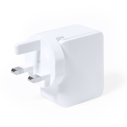 Adaptateur Personnalisé de Prises Idéal pour Vos Voyages Vlind Couleurs : blanc marquage laser ultra précis