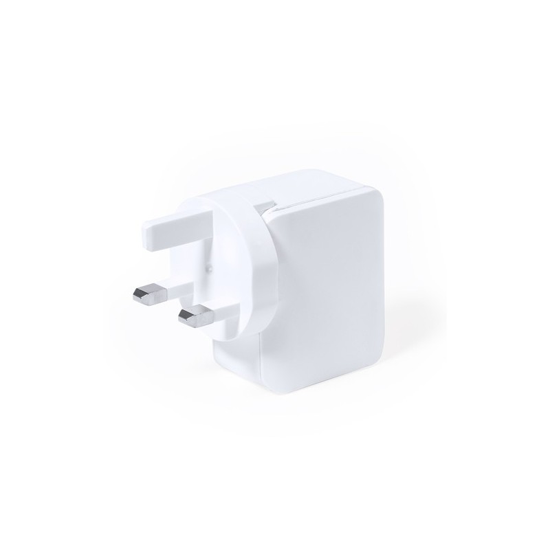 Adaptateur Personnalisé de Prises Idéal pour Vos Voyages Vlind Couleurs : blanc marquage laser ultra précis
