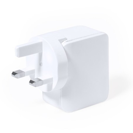 Adaptateur Personnalisé de Prises Idéal pour Vos Voyages Vlind Couleurs : blanc marquage laser ultra précis