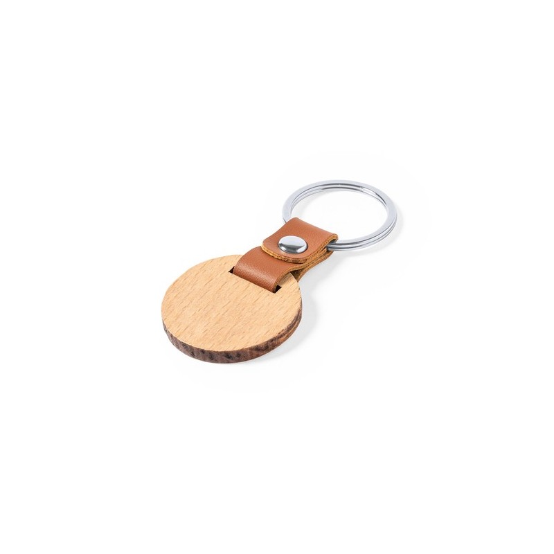 Porte-Clés Personnalisé en Bois Naturel - Mappets Matières : bois impression haute définition