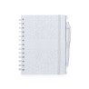 Cahier Éco-responsable et Pratique Personnalisé pas cher - Amber Matières : papier de pierre Couleurs : blanc