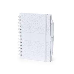 Cahier Éco-responsable et Pratique Personnalisé pas cher - Amber Matières : papier de pierre Couleurs : blanc cadeau entreprise 
