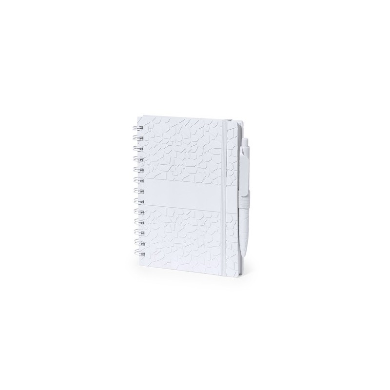 Cahier Éco-responsable et Pratique Personnalisé pas cher - Amber Matières : papier de pierre Couleurs : blanc cadeau entreprise 