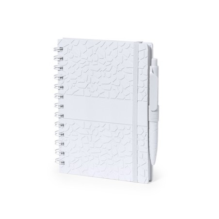 Cahier Éco-responsable et Pratique Personnalisé pas cher - Amber Matières : papier de pierre Couleurs : blanc cadeau entreprise 