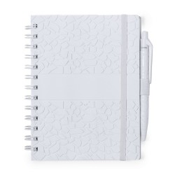 Cahier Éco-responsable et Pratique Personnalisé pas cher - Amber Matières : papier de pierre Couleurs : blanc personnalisation r