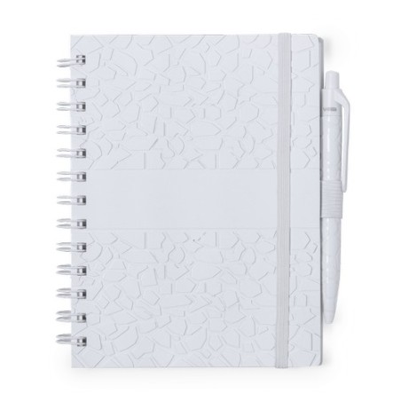 Cahier Éco-responsable et Pratique Personnalisé pas cher - Amber Matières : papier de pierre Couleurs : blanc personnalisation r