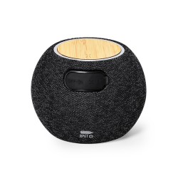 Haut-Parleurs Chargeur Éco-responsable et Innovant Cedric Matières : bambou Couleurs : noir marquage laser ultra précis