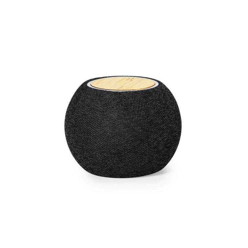Haut-Parleurs Chargeur Éco-responsable et Innovant Cedric Matières : bambou Couleurs : noir accessoire événementiel unique