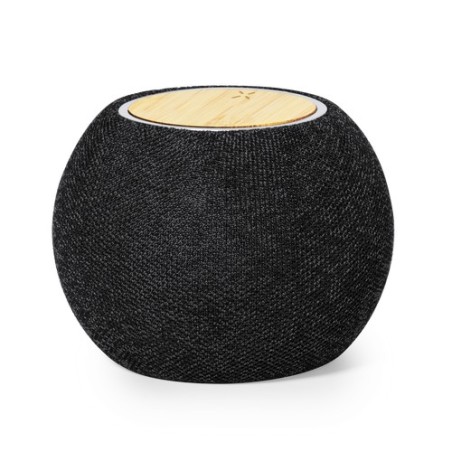 Haut-Parleurs Chargeur Éco-responsable et Innovant Cedric Matières : bambou Couleurs : noir accessoire événementiel unique