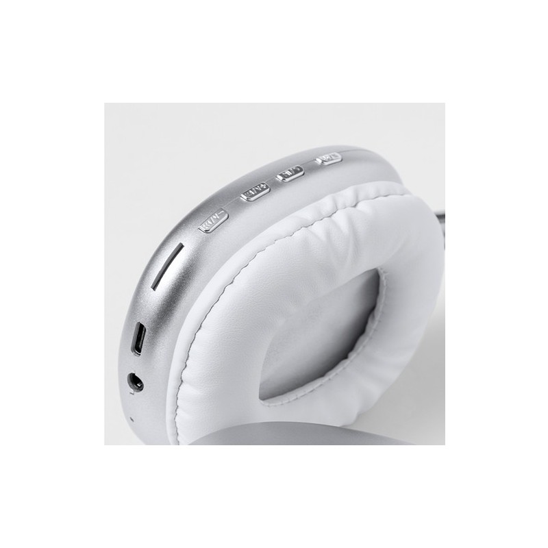 Écouteurs Bluetooth 5.0 Personnalisés Éco-responsables Curney Couleurs : blanc objet promotionnel éco-responsable