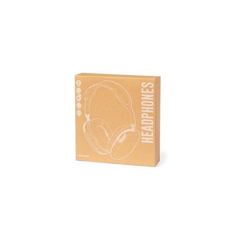 Écouteurs Bluetooth 5.0 Personnalisés Éco-responsables Curney Couleurs : blanc goodies entreprise design