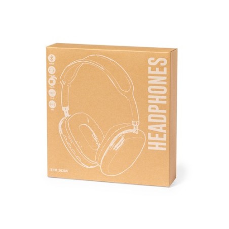 Écouteurs Bluetooth 5.0 Personnalisés Éco-responsables Curney Couleurs : blanc goodies entreprise design