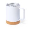 Tasse Thermique Isotherme Pratique Personnalisée pas cher Loret Matières : liège Couleurs : blanc