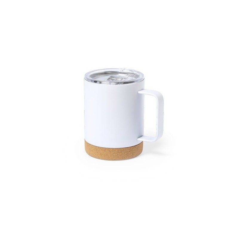 Tasse Thermique Isotherme Pratique Personnalisée pas cher Loret Matières : liège Couleurs : noir cadeau entreprise pas cher