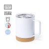 Tasse Thermique Isotherme Pratique Personnalisée pas cher Loret Matières : liège Couleurs : bleu marine objet promotionnel éco-r