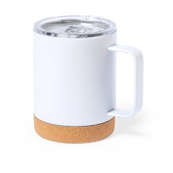 Tasse Thermique Isotherme Pratique Personnalisée pas cher Loret Matières : liège Couleurs : bleu marine impression haute définit
