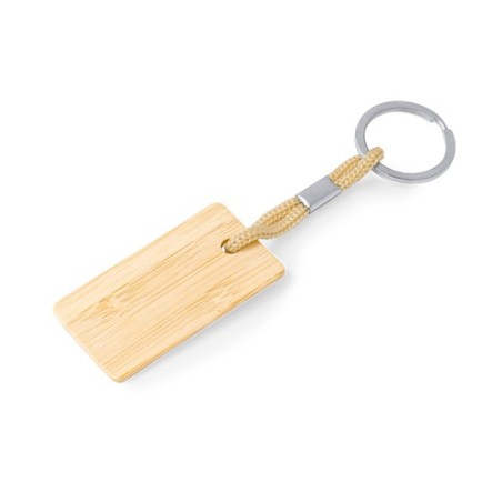 Porte-Clés Éco-responsable Personnalisable - Recbam Matières : bambou Couleurs : bleu cadeau entreprise pas cher