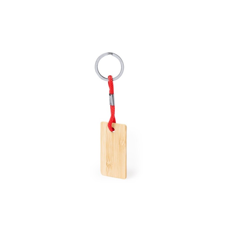 Porte-Clés Éco-responsable Personnalisable - Recbam Matières : bambou Couleurs : bleu accessoire événementiel unique