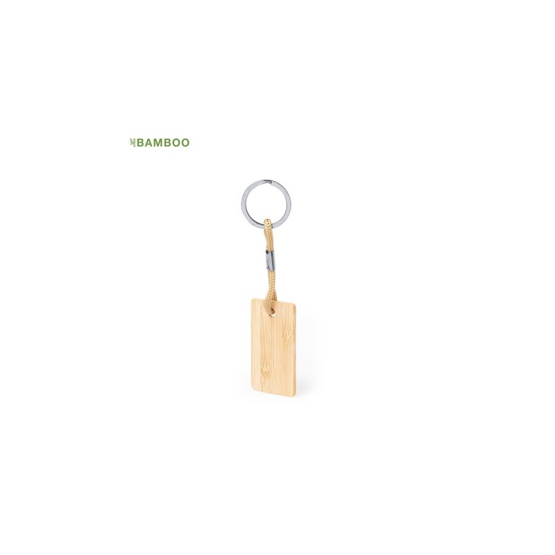 Porte-Clés Éco-responsable Personnalisable - Recbam Matières : bambou Couleurs : naturel livraison express 24h 48h