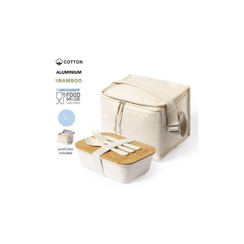 Glacière Isotherme Éco-responsable Personnalisée Pas Cher - Parum Matières : coton Couleurs : naturel personnalisable avec votre